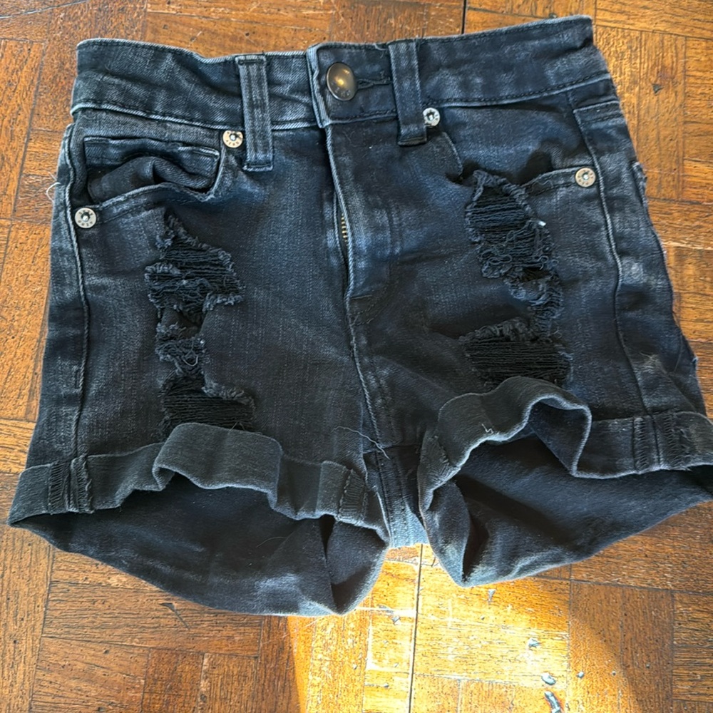 Girls Aeropostale Black Jean shorts size 000